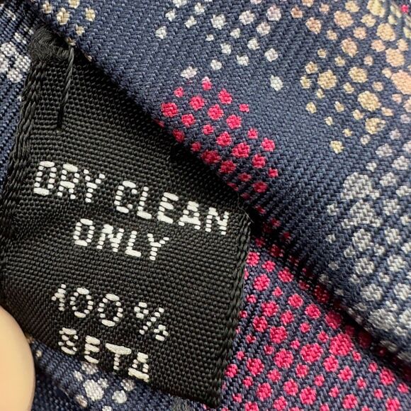 Enrico Coveri Mens Vintage Silk Dress Tie Made in Italy Abstract Floral 59" 3.5" - Picture 7 of 10